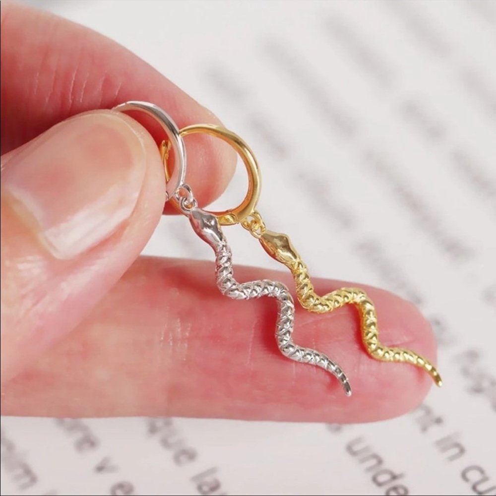 NEW 925 STERLING SILVER SWIRL DROP HOOP EARRINGS, NICE EARRINGS, CUTE EARRINGS - Picture 6 of 10